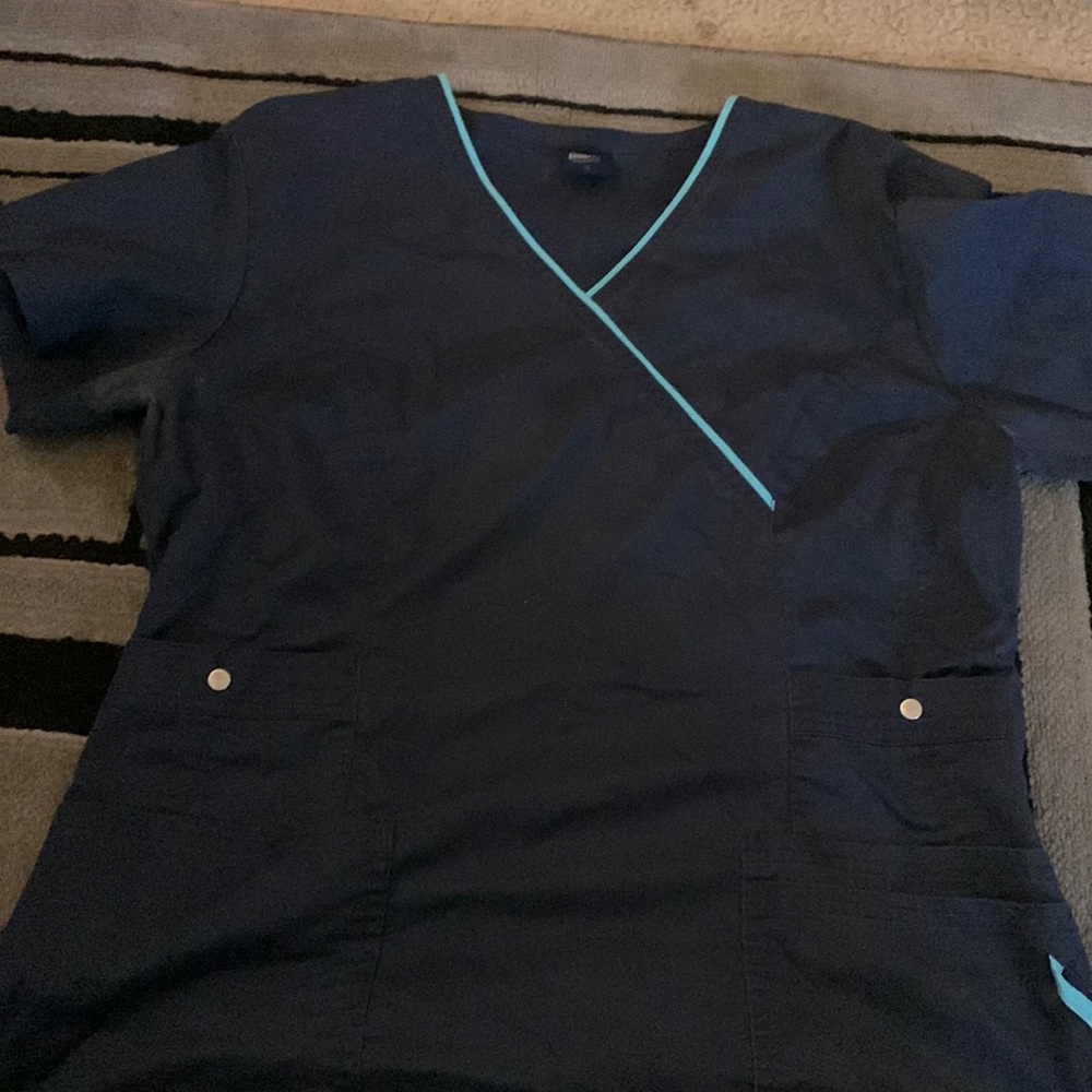 Blue scrub top